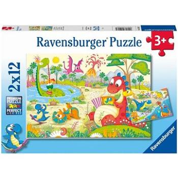 Ravensburger puzzle 052462 Moji dinosaurí priatelia 2× 12 dielikov (4005556052462)