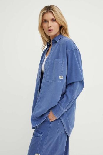 Rifľová košeľa G-Star Raw dámska, voľný strih, s klasickým golierom, D24344-D295