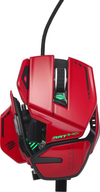 MadCatz R.A.T. 8+ ADV #####Ergonomische Gaming-Maus USB optická červená, čierna 11 null 20000 dpi gélová opierka pod záp