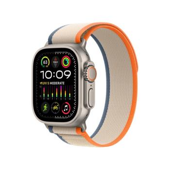 APPLE WATCH ULTRA 2 GPS + CELLULAR, 49MM TITANIUM CASE WITH ORANGE/BEIGE TRAIL LOOP - S/M, MRF13CS/A