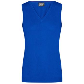 James & Nicholson Dámsky sveter bez rukávov JN656 - Kráľovská modrá | L