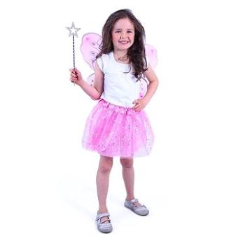 Rappa, tutu sukňa ružová s paličkou a krídlami (8590687193581)