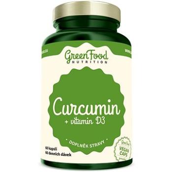 GreenFood Nutrition Curcumin + Vitamín D3 60 kapsúl (8594193920990)