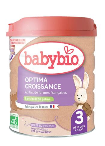 BABYBIO OPTIMA 3 Croissance dojčenské bio mlieko 800 g