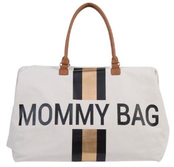 CHILDHOME Prebalovacia taška Mommy Bag Off White / Black Gold