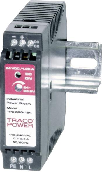 TracoPower TPC 030-124 sieťový zdroj na montážnu lištu (DIN lištu)  24 V/DC 1.25 A 30 W 1 x