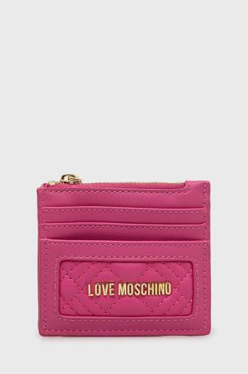 Puzdro na karty Love Moschino ružová farba