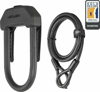 Hiplok DX Plus Weareble D Lock 2m Black Oceľové lanko-Zámok