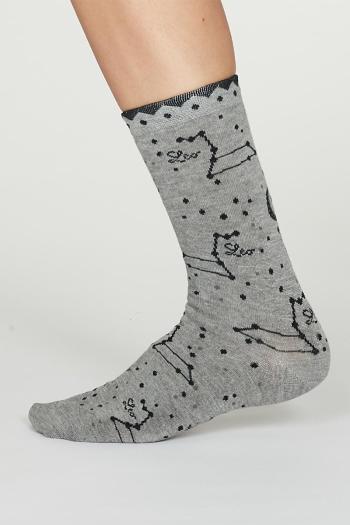 Sivé vzorované ponožky Leo Bamboo Zodiac Star Sign Socks