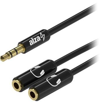 AlzaPower 3.5mm Jack (M) to 2× 3.5mm Jack (F) 0,15 m adaptér čierny (APW-ADCBA3JM23JF0015B)