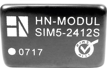 HN Power SIM5-2412S DC / DC menič napätia, DPS 24 V/DC 12 V/DC 250 mA 3 W Počet výstupov: 1 x