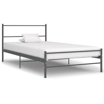 Rám postele, sivý kovový, 90 x 200 cm (286493)