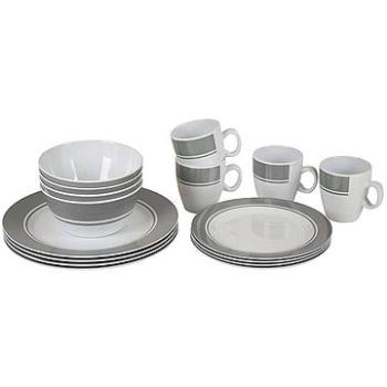 Bo-Camp Dinner set 16pcs melamine grey (8712013810805)