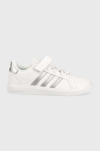 Detské tenisky adidas GRAND COURT biela farba