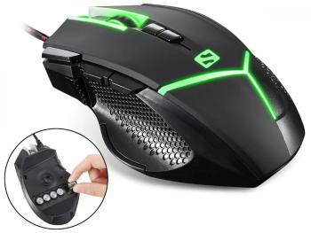 SANDBERG DESTROYER FLEXWEIGHT MOUSE, OPTICKA HERNA MYS, 4000DPI, CIERNA