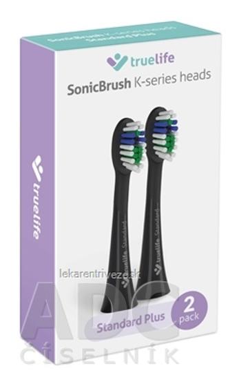 TrueLife SonicBrush K-series heads Standard Plus náhradné hlavice pre sonickú zubnú kefku, čierne 1x2 ks