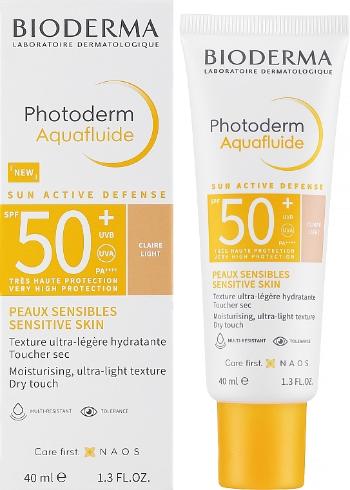 Bioderma Photoderm Aquafluid tónovaný fluid na tvár SPF50+ svetlý 40 ml