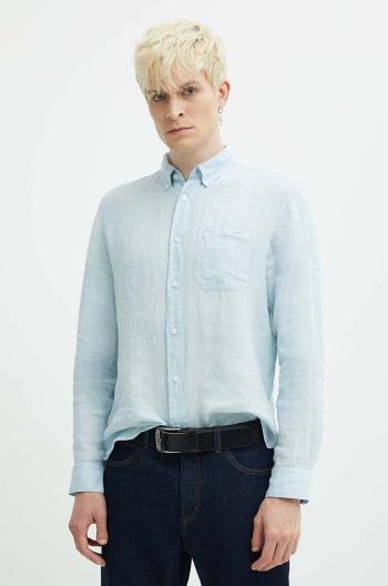 Ľanová košeľa HUGO regular,s golierom button-down,50514162