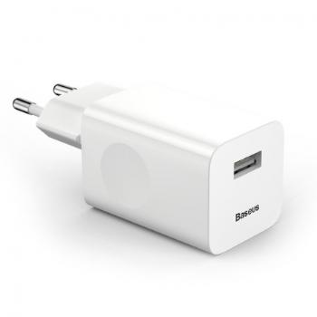 Baseus Quick Charger 3.0 QC 3.0 cestovná nabíjačka, biela (CCALL-BX02)