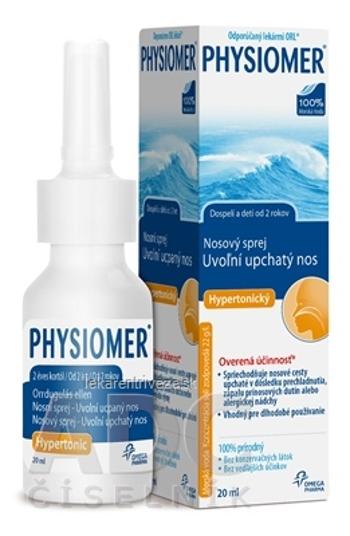 PHYSIOMER Nosový sprej Hypertonický s obsahom morskej vody 1x20 ml