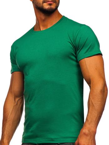 Zelené pánske tričko bez potlače Bolf 2005-101
