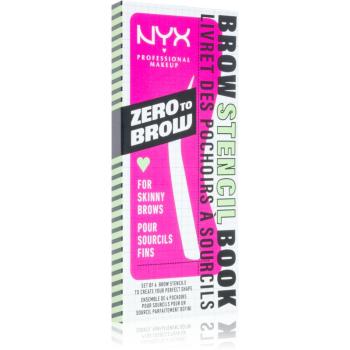 NYX Professional Makeup Zero To Brow Stencil Book šablóny na obočie 01 Thin 4 ks