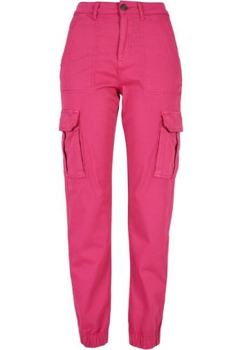 Urban Classics Ladies Cotton Twill Utility Pants hibiskus pink - 33