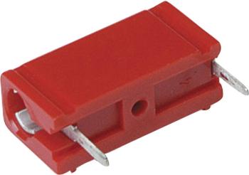 SKS Hirschmann PB 4 skúšobné konektor zásuvka, vstavateľná vertikálna Ø pin: 4 mm červená 1 ks
