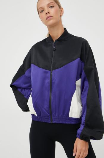 Tréningová bunda Reebok Tech Style fialová farba, prechodná, oversize