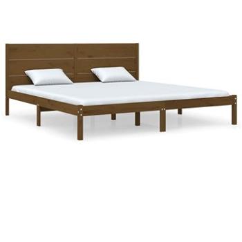 Rám postele medovo hnedý masívne drevo 180 × 200 cm Super King, 3104171