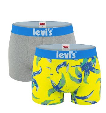 LEVI`S - 2 PACK boxerky Levi`s palace blue & yellow -XXL (105 - 115 cm)