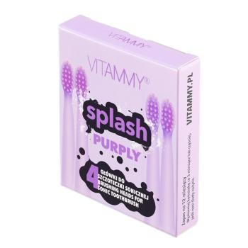 VITAMMY SPLASH Náhradné násady na zubné kefky fialová 4 ks