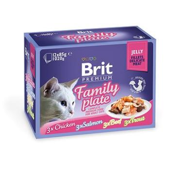 Brit Premium Cat Delicate Fillets in Jelly Family Plate 1020 g (12× 85 g) (8595602519408)