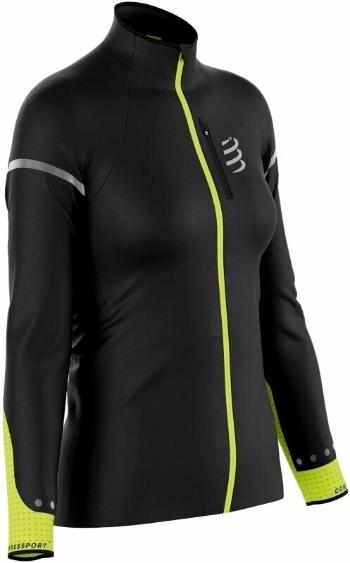 Compressport Hurricane Windproof Jacket Flash W Black/Fluo Yellow XS Bežecká bunda