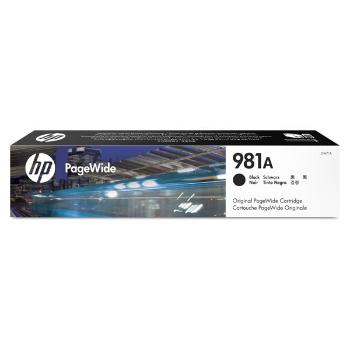 HP originál ink J3M71A, HP 981A, black, 6000str., 106ml, HP PageWide Enterprise Color 556, MFP 586, čierna