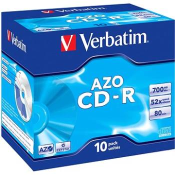 Verbatim CD-R DataLifePlus Crystal AZO 80 m/700 MB 52× balenie 10 ks v krabičke (43327)