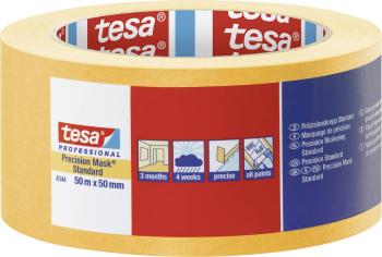 tesa PRECISION STANDARD 04344-00000-00 krepová lepiaca páska Precízny krep® žltá (d x š) 50 m x 50 mm 1 ks