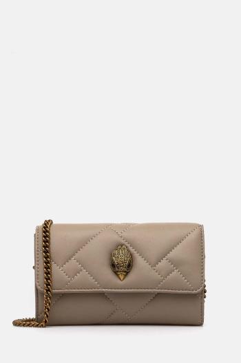 Kožená listová kabelka Kurt Geiger London WALLET ON CHAIN PUFF béžová farba, 2732637109