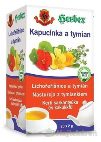 HERBEX Kapucínka a tymian záparové vrecúška 20 x 2 g