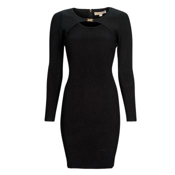 MICHAEL Michael Kors  EMPIRE HW CUTOUT RIB DRS  Krátke šaty Čierna