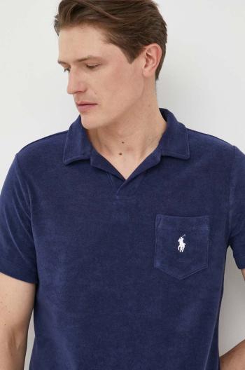 Polo tričko Polo Ralph Lauren pánske, tmavomodrá farba, jednofarebné