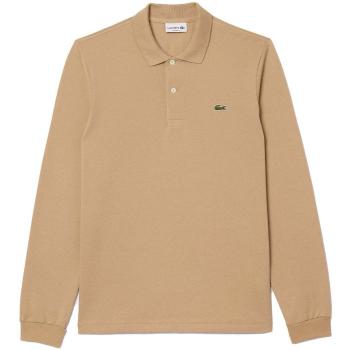 Lacoste  Classic Fit Long Sleeve Polo Shirt Beige  Tričká a polokošele Béžová