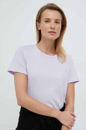 Bavlnené tričko GAP fialová farba,