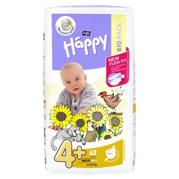 Happy Maxi Plus Big Pack Detské plienky 9-20 kg 62 ks