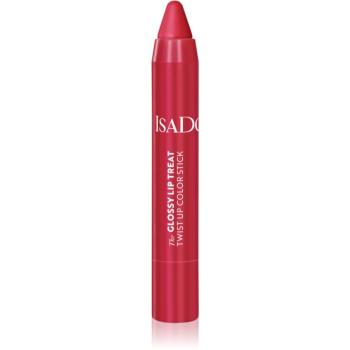 IsaDora Glossy Lip Treat Twist Up Color hydratačný rúž odtieň 12 Rhubarb Red 3,3 g