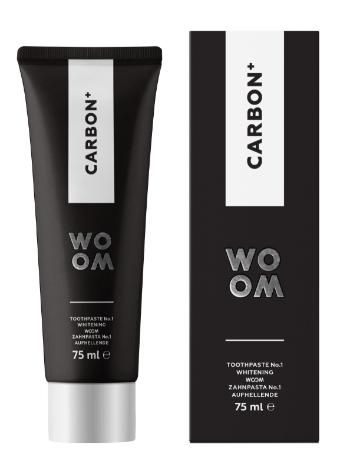 Woom Carbon+ Čierna zubná pasta 75 ml