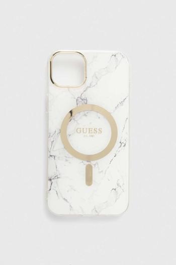 Puzdro na mobil Guess iPhone 14 Plus 6.7" biela farba