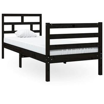 Rám postele čierny masívne drevo 75 × 190 cm Small Single, 3101247