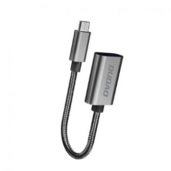 Dudao L15M OTG adaptér USB / Micro USB 2.0, sivý (L15M)