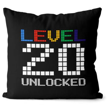 Vankúš Level unlocked (vek: 20, Velikost: 40 x 40 cm)